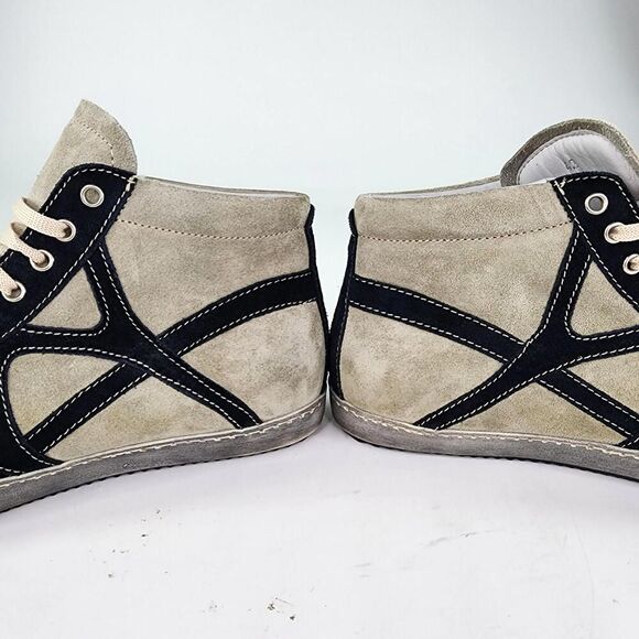 Fontanina Oliberte Hi-top Sneakers US 9 Gray/black Suede Lace-Up Ankle Boot Shoe - Picture 10 of 15